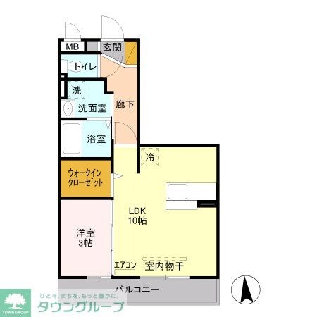 ルーヴル三橋 Aの物件間取画像