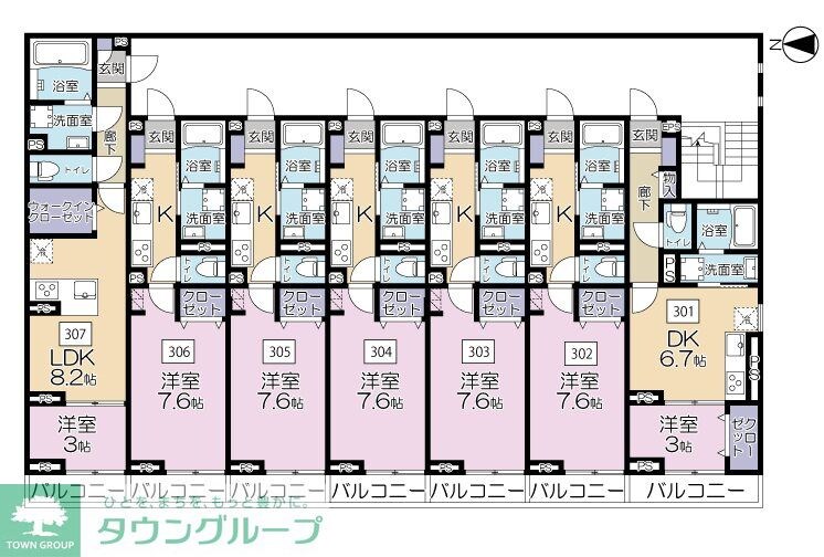 クレールレジデンスの物件間取画像