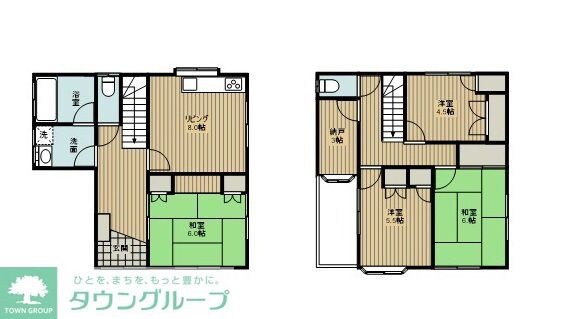 町田市小山町貸家の物件間取画像