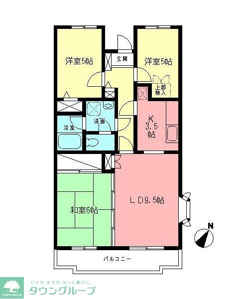 原当麻Mハイツの物件間取画像