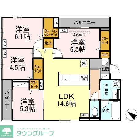 ドムスクレスト中町の物件間取画像