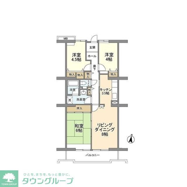 コーポレート中央林間2号棟の物件間取画像