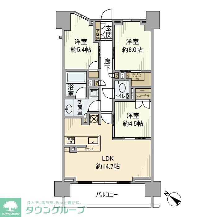 ザ・パークハウス町田フロントの物件間取画像