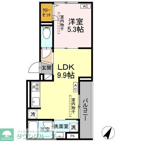 ドムスクレスト南林間の物件間取画像