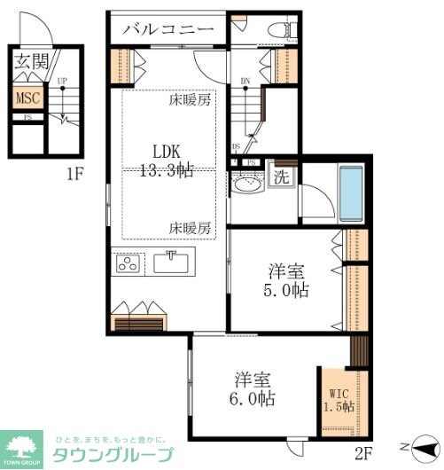 HEBEL寺町の物件間取画像