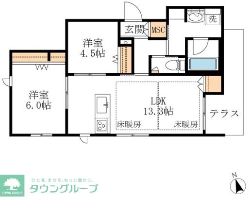 Belle Estimee Motoyamaの物件間取画像