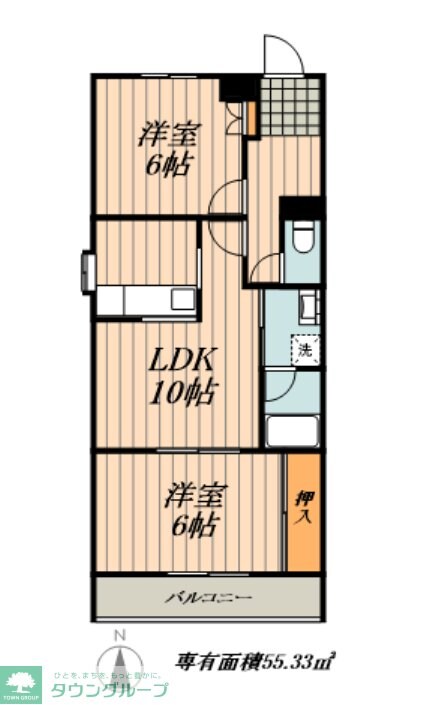 ハイツまぐろの物件間取画像