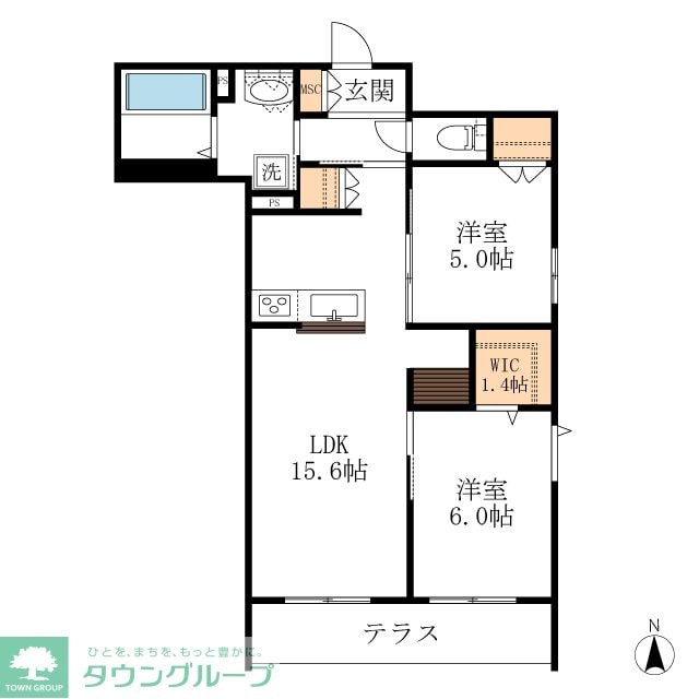メゾン天白公園東Eの物件間取画像