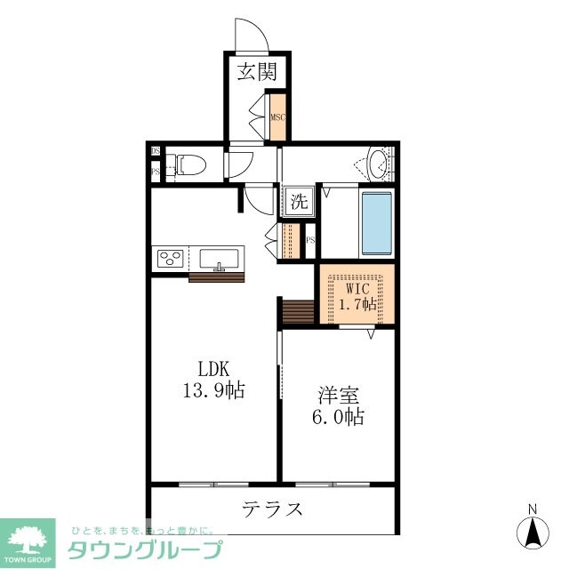 メゾン天白公園東Eの物件間取画像