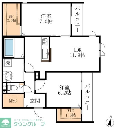 プライア桜山の物件間取画像