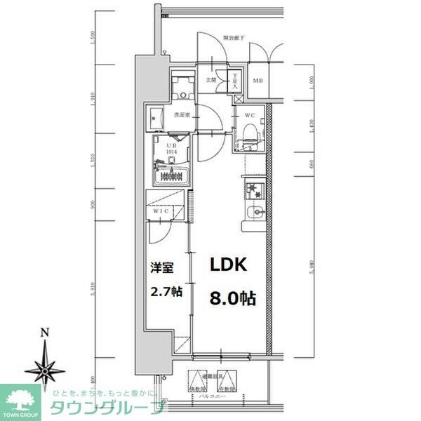 S-RESIDENCE亀島駅前ascent(アセント)の物件間取画像