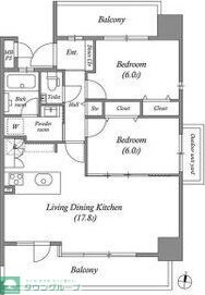 茶屋ヶ坂ライズの物件間取画像