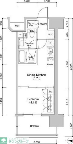 ザ・パークハビオ新栄の物件間取画像