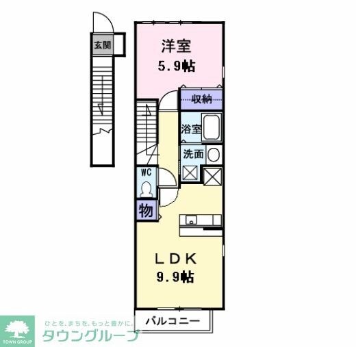 カルア千成の物件間取画像