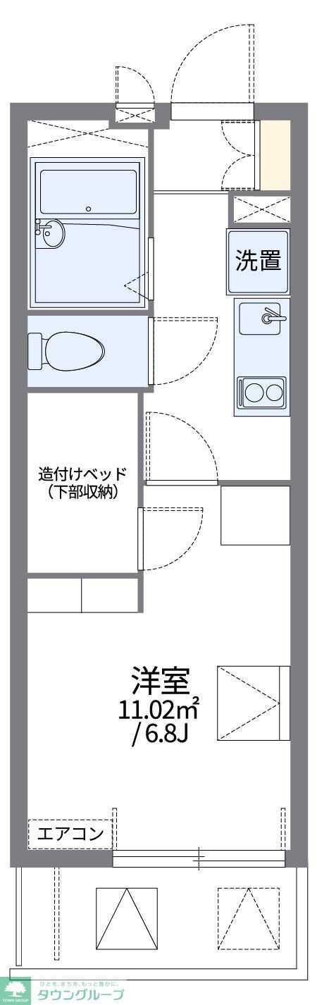 レオパレス赤坂西棟の物件間取画像