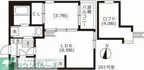 ハーモニーテラス旗屋の物件間取画像
