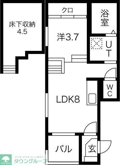 ハーモニーテラス八熊IIの物件間取画像