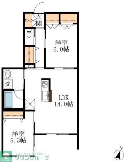 Ciel Bleuの物件間取画像