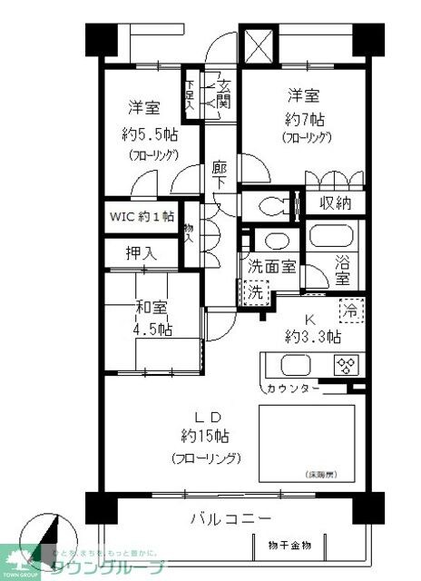 東山公園レジデンスの物件間取画像
