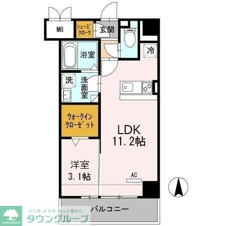 スティングレイつるまの物件間取画像