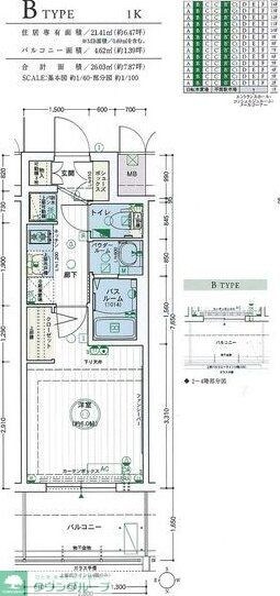 エステムコート名古屋黒川シャルマンの物件間取画像