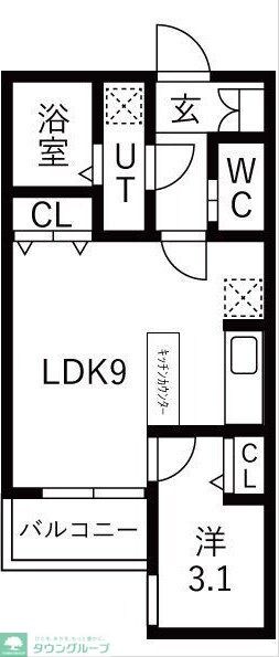 fika道徳の物件間取画像