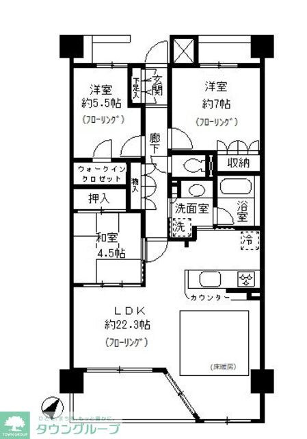 東山公園レジデンスの物件間取画像