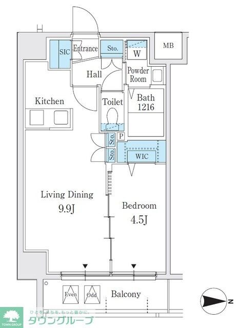 プレイズシード名古屋亀島の物件間取画像