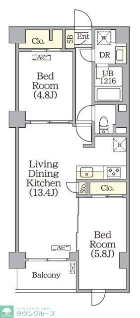 プライムガーデン赤塚の物件間取画像