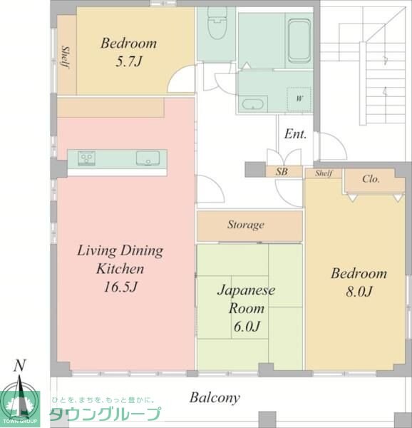 スカイプラザ中野の物件間取画像