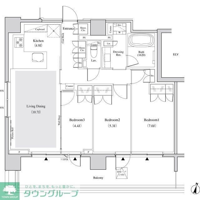 ザ・パークハビオ代々木の物件間取画像