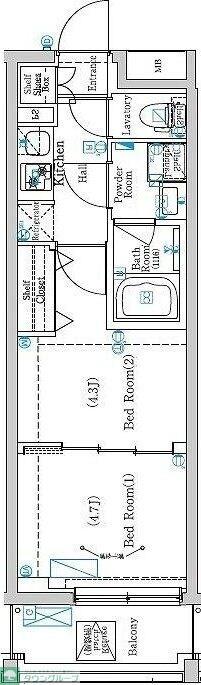 ラフィスタ方南町の物件間取画像