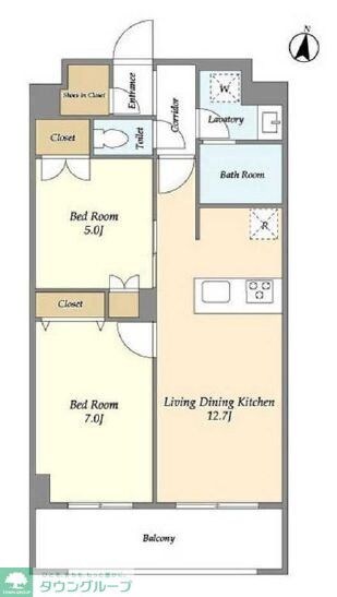 メゾンドオンディーヌの物件間取画像