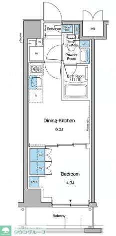 ルフォンプログレ中野坂上の物件間取画像