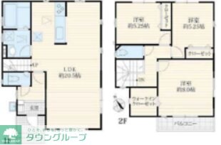 マイホームネクスト残堀4号棟の物件間取画像