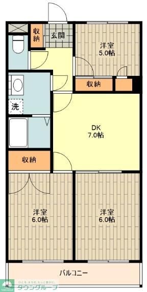 第五ハイム秋喜の物件間取画像