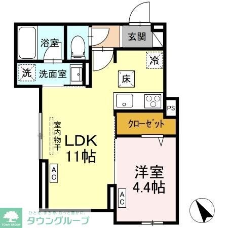 Asset-Court元横山町の物件間取画像