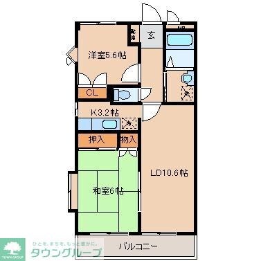 ヒルトップD棟の物件間取画像