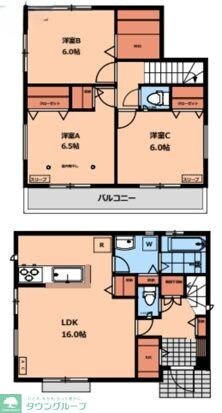小川町1丁目478戸建賃貸住宅の物件間取画像