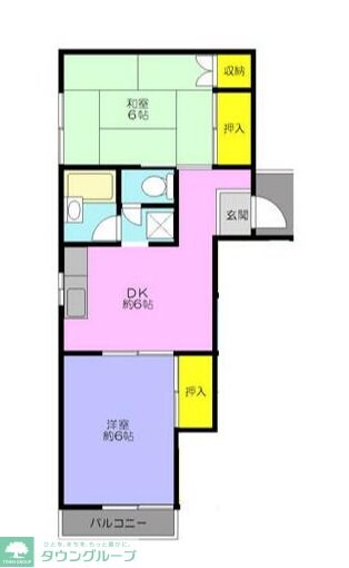 メゾン小作台 B号棟の物件間取画像