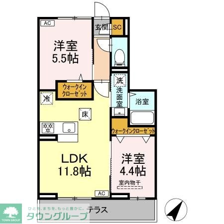 (仮称)D-Paina 笹下の物件間取画像