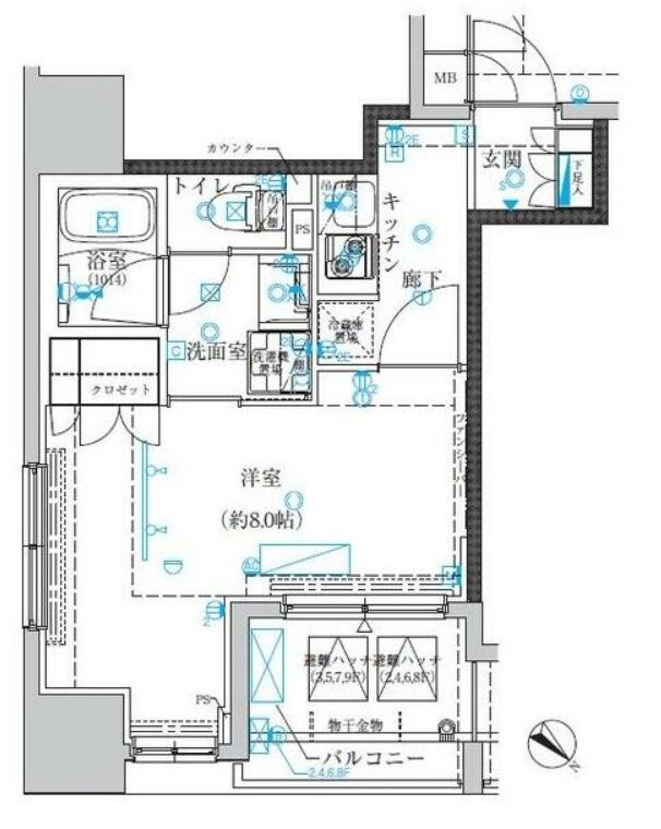 クレイシア日本橋水天宮前の物件間取画像