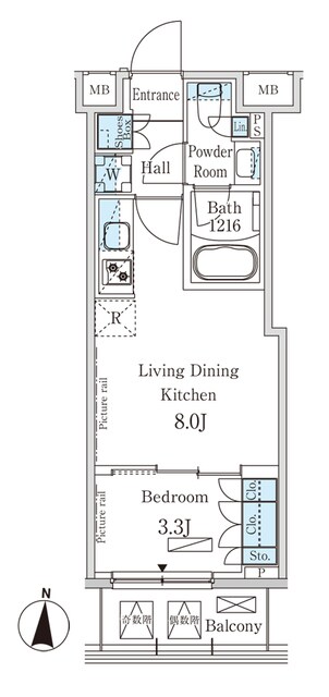 パークアクシス錦糸町WESTの物件間取画像