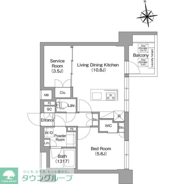 コンフォリア・リヴ西大島SOUTHの物件間取画像