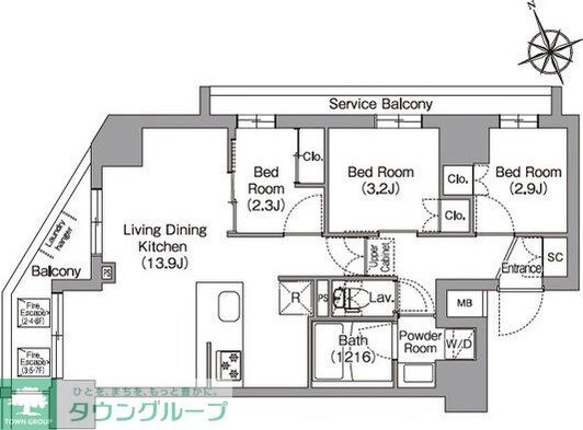コンフォリア東葛西の物件間取画像