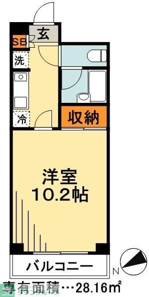 エスエスハイツ市川の物件間取画像