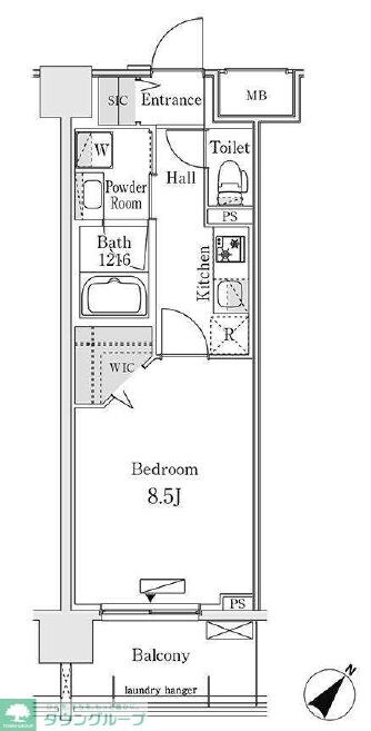RIDGE豊洲の物件間取画像