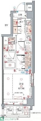 クレヴィスタ亀戸Vの物件間取画像