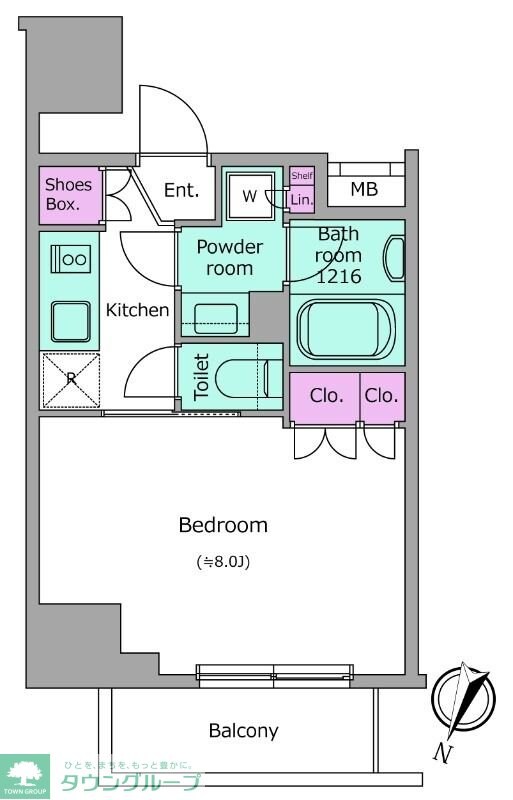 ブラウ門前仲町の物件間取画像