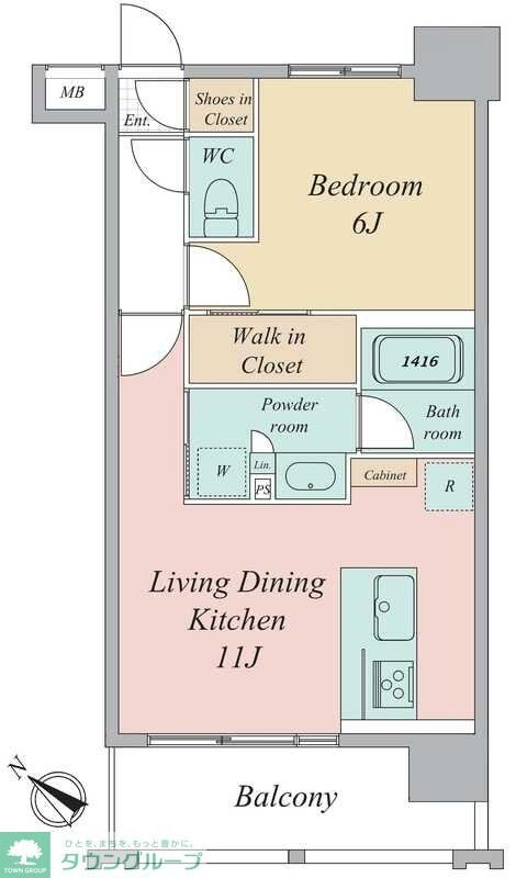 グランカーサ曳舟の物件間取画像